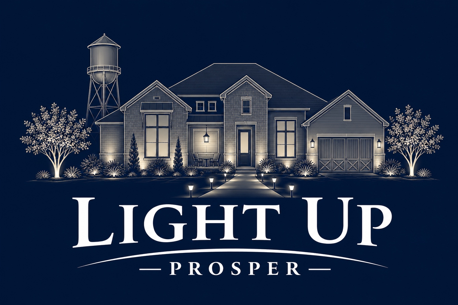 Light Up Prosper landscape lighting logo